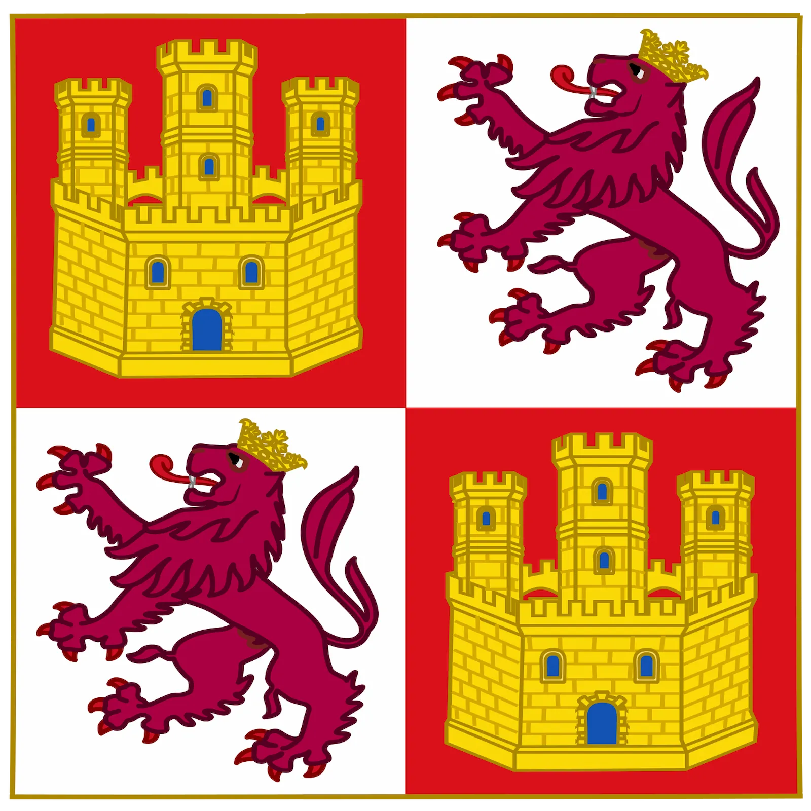 Bandera de Corona de Castilla, 1230 – 1369