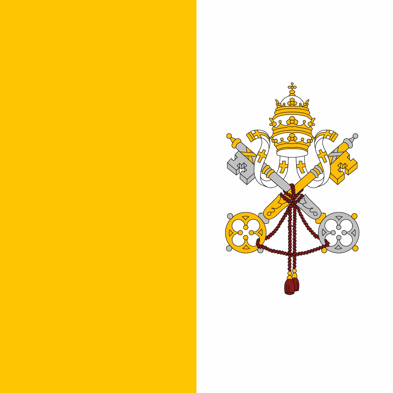 Bandera de Ciudad del Vaticano, 1929 – 2001