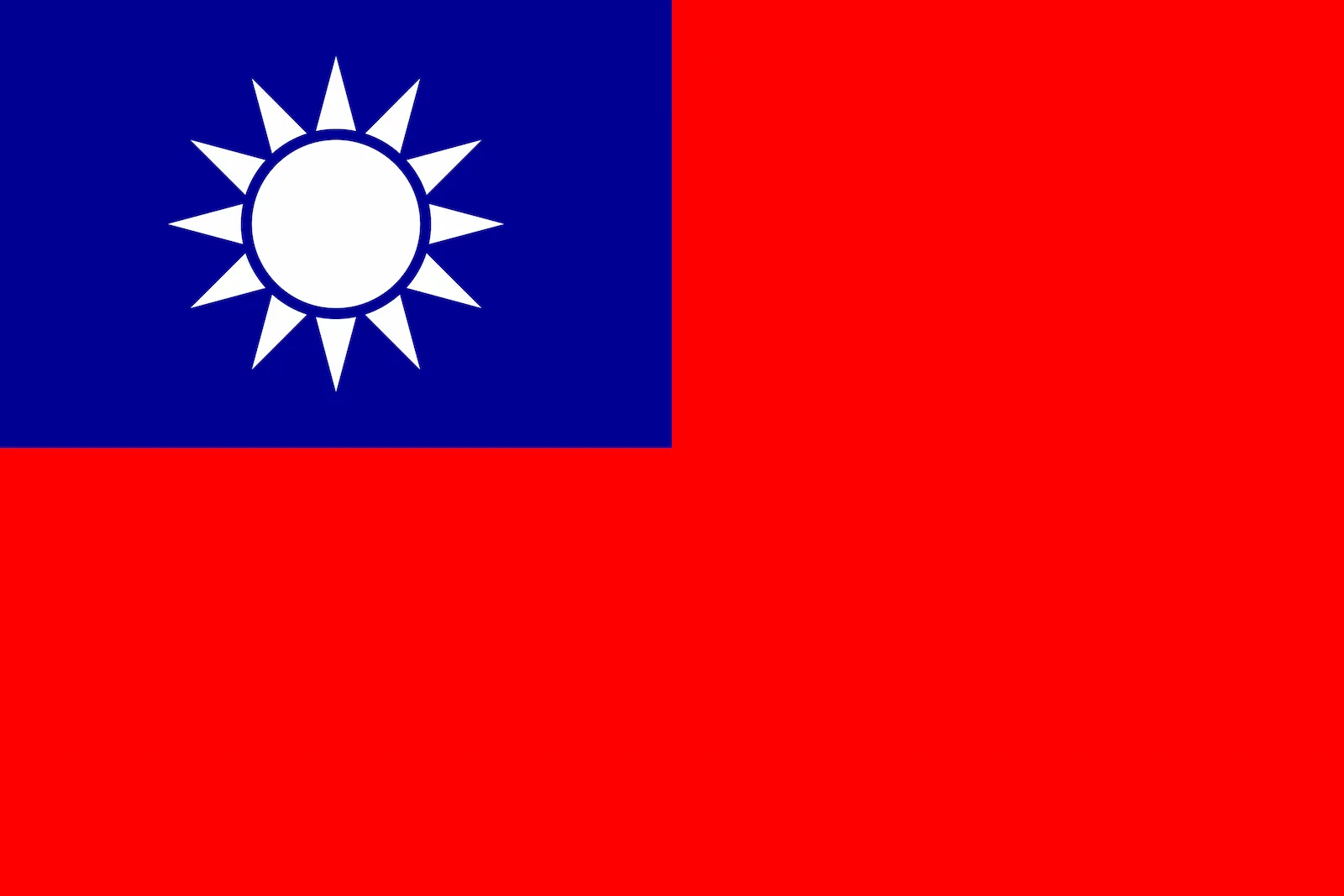 Bandera de República de China, 1987 – hoy