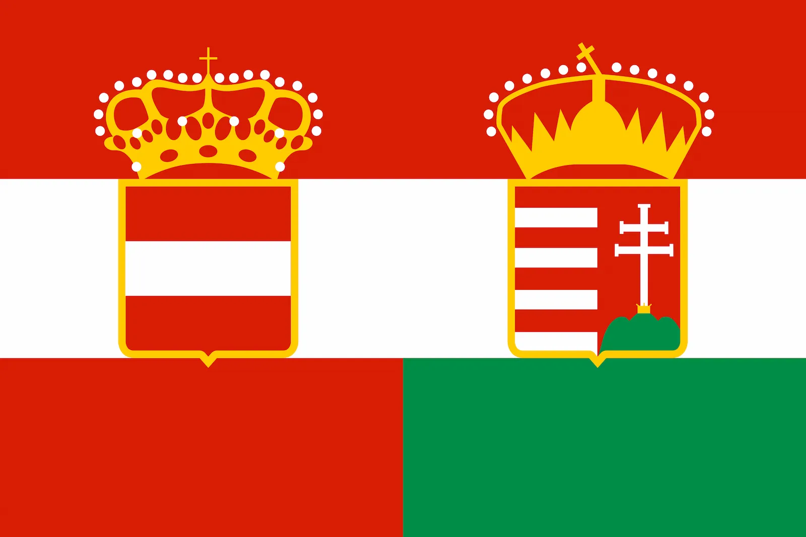 Bandera de Austria-Hungría, 1869 – 1918