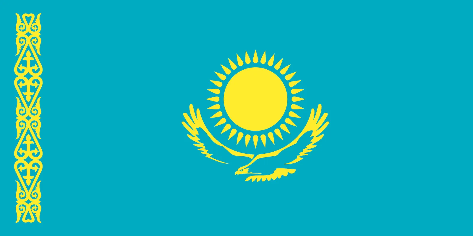 Bandera de Kazajistán, 1992 – hoy